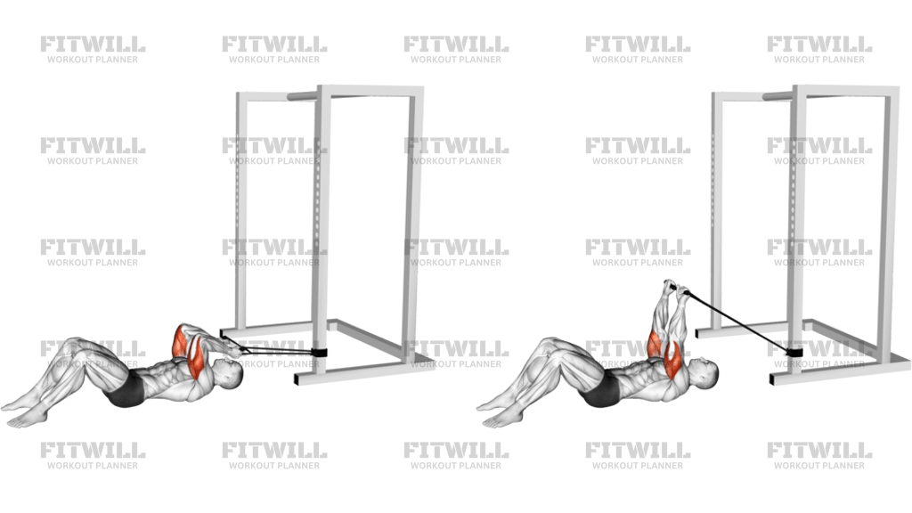 Band Lying Reverse-Grip Pressdown