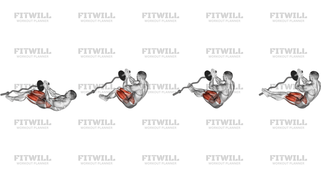 EZ-Bar Legs Side Pull-In Sit-Up