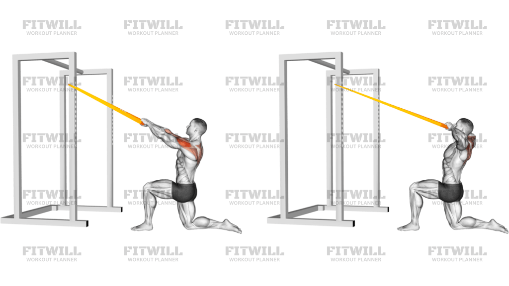 Resistance Band Half Kneeling Face Pull