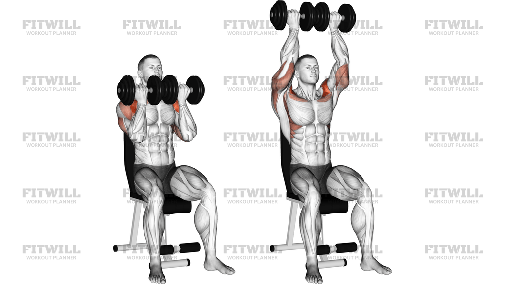 Dumbbell Seated Close-Grip Press