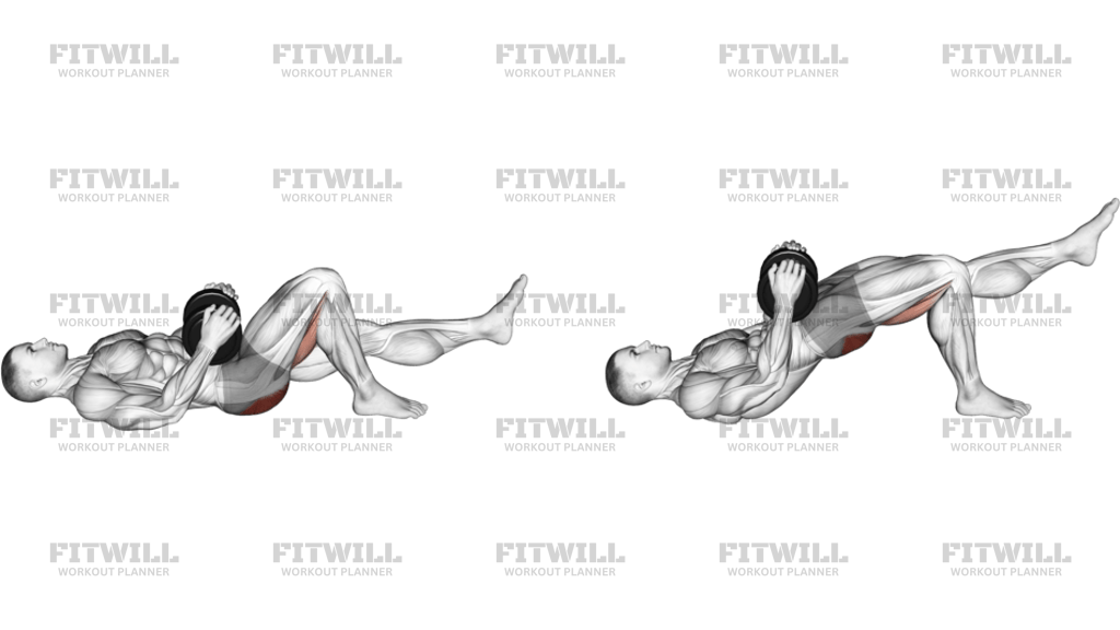 Dumbbell Single Leg Glute Bridge