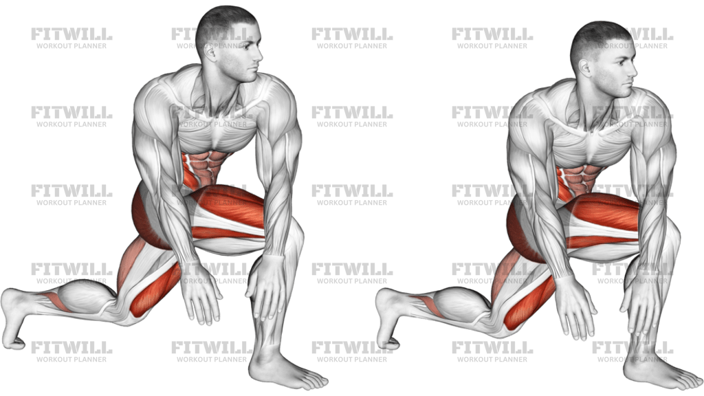 Crossover Kneeling Hip Flexor Stretch