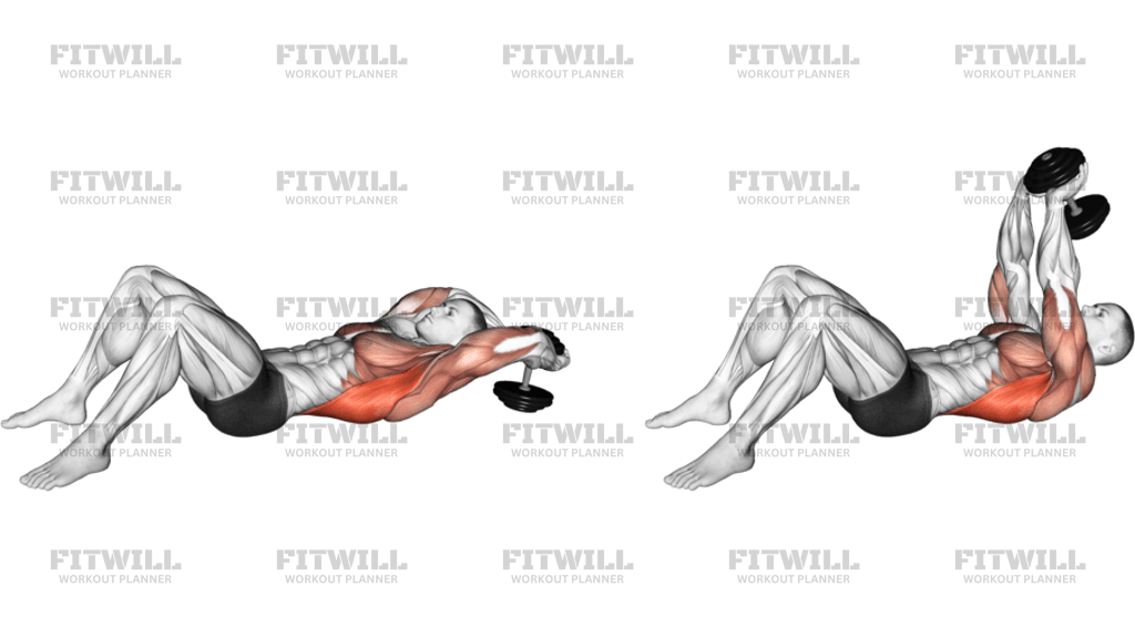 Dumbbell Pullover On Floor