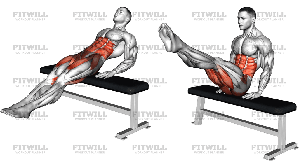 Bench Reverse Crunch Circle