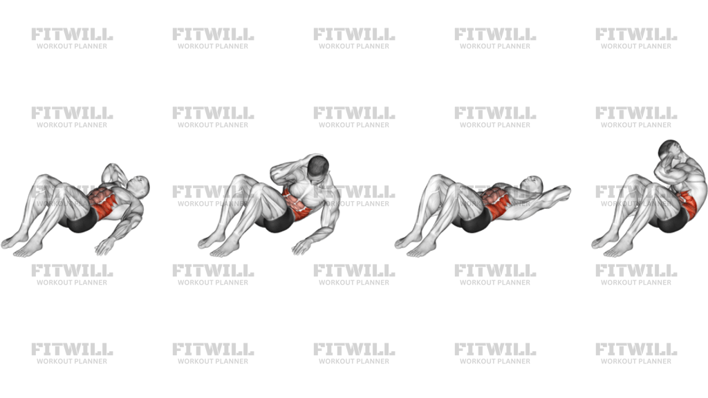 Alternate Oblique Crunches