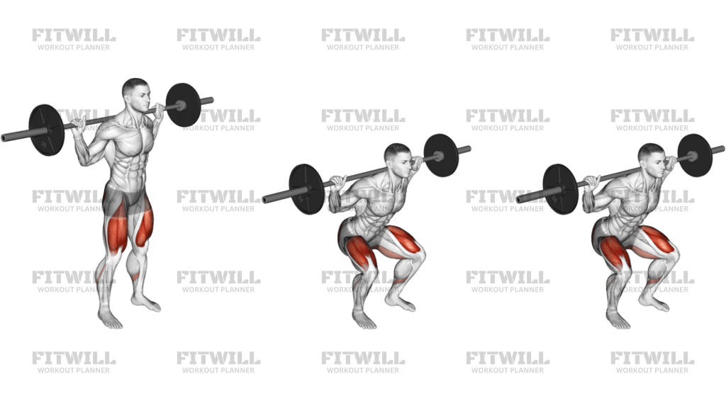 Barbell Squat 2 Sec Hold