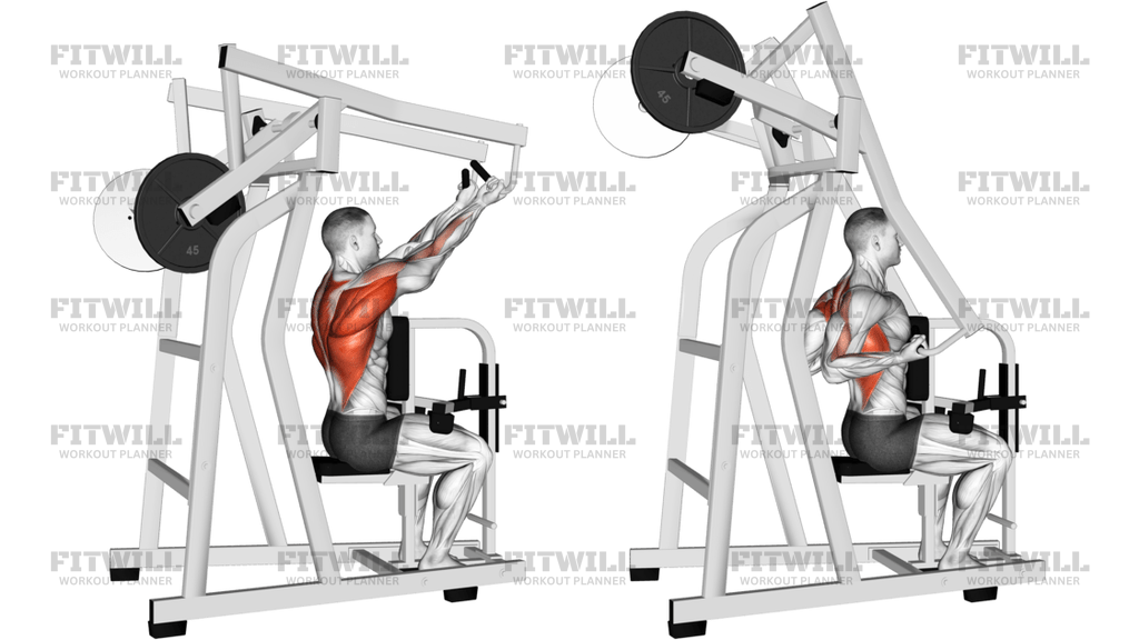 Lever Reverse-Grip High Row Plate Loaded
