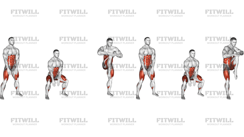 High Knee Squat Version 2