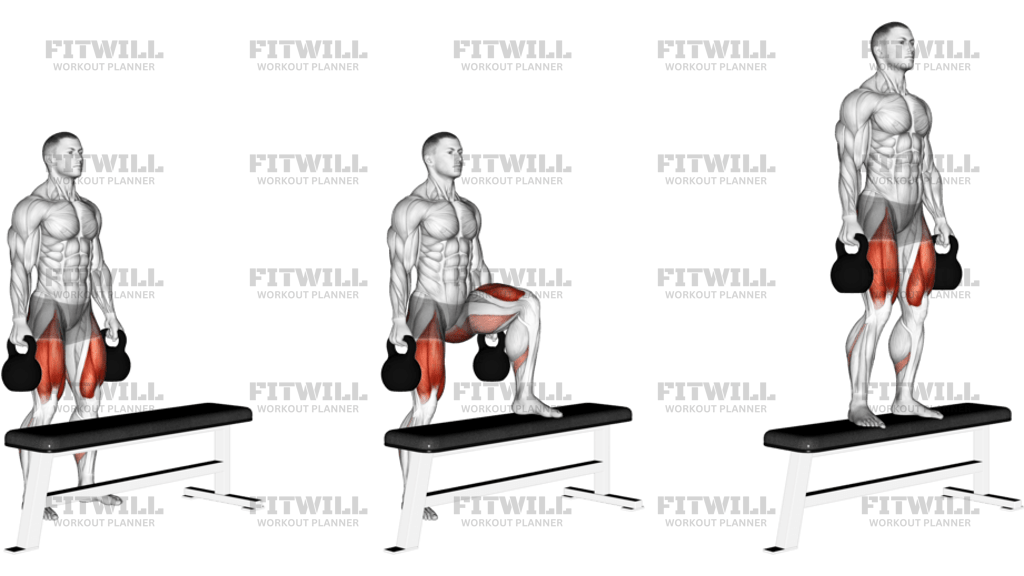 Kettlebell Step-Up Version 2