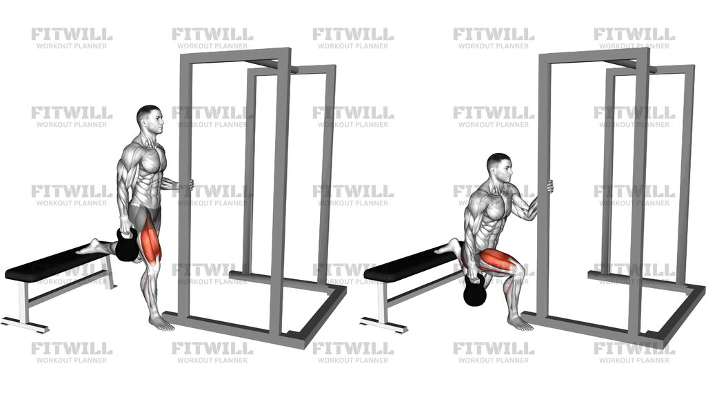 Kettlebell Assisted Bulgarian Split Squat