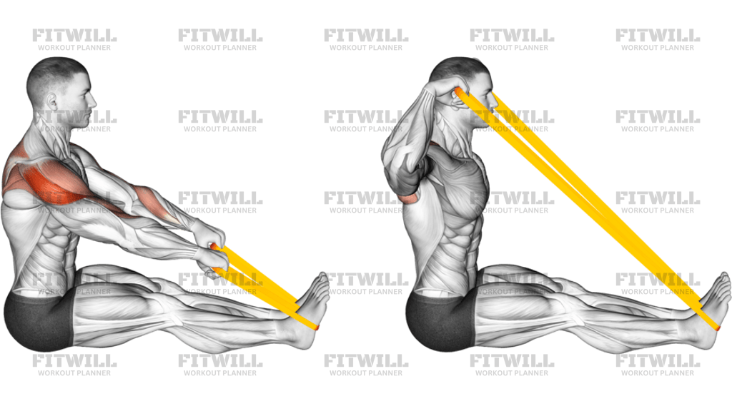 Sitzendes Face Pull Mit Widerstandsband