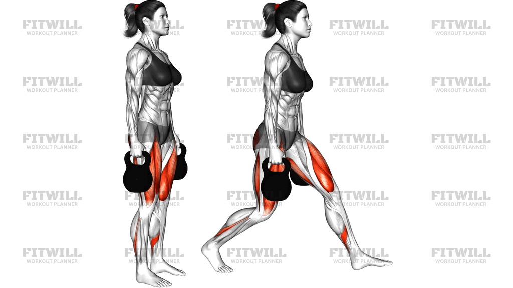 Kettlebell Forward Lunge