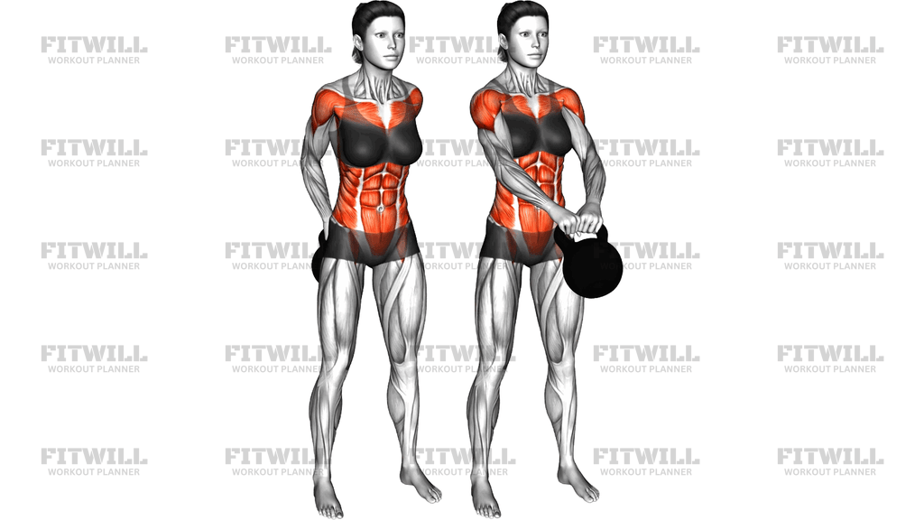Kettlebell Standing Slingshots