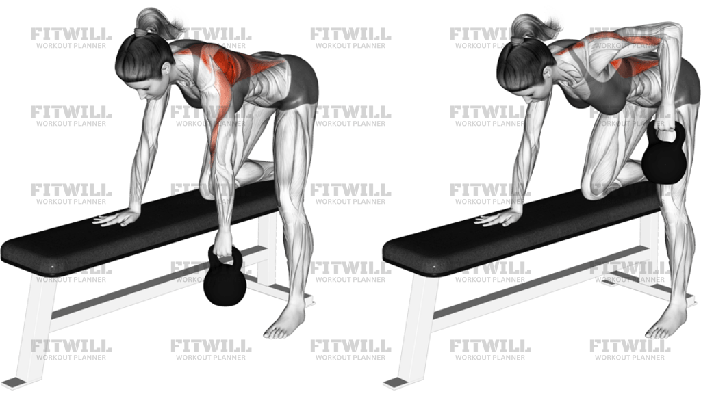 Kettlebell Rear Delt Row