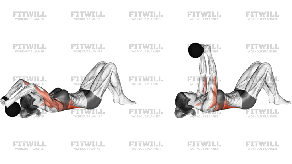 Kettlebell Bent Arm Pullover With Knees Bent