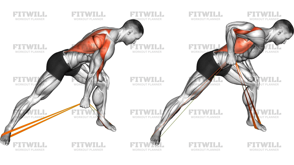 Resistance Band One-Arm Bent-Over Row