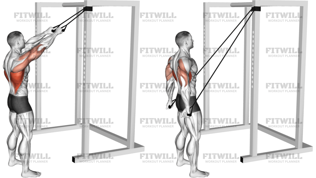 Band Standing Straight Arm Pulldown