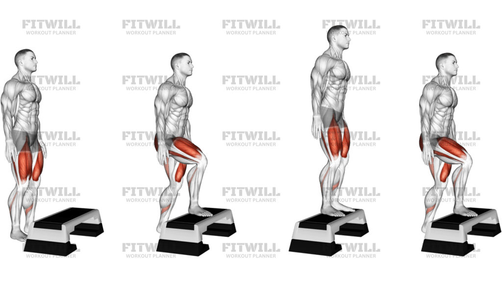 Bodyweight Step-Up On Stepbox