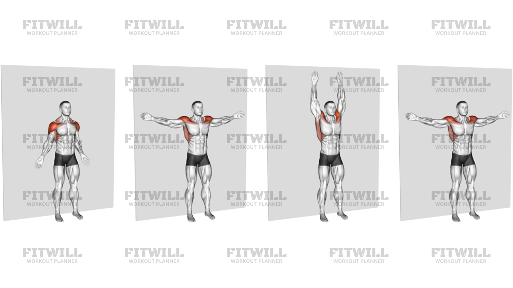 Bodyweight Standing Around World Wall Supported
