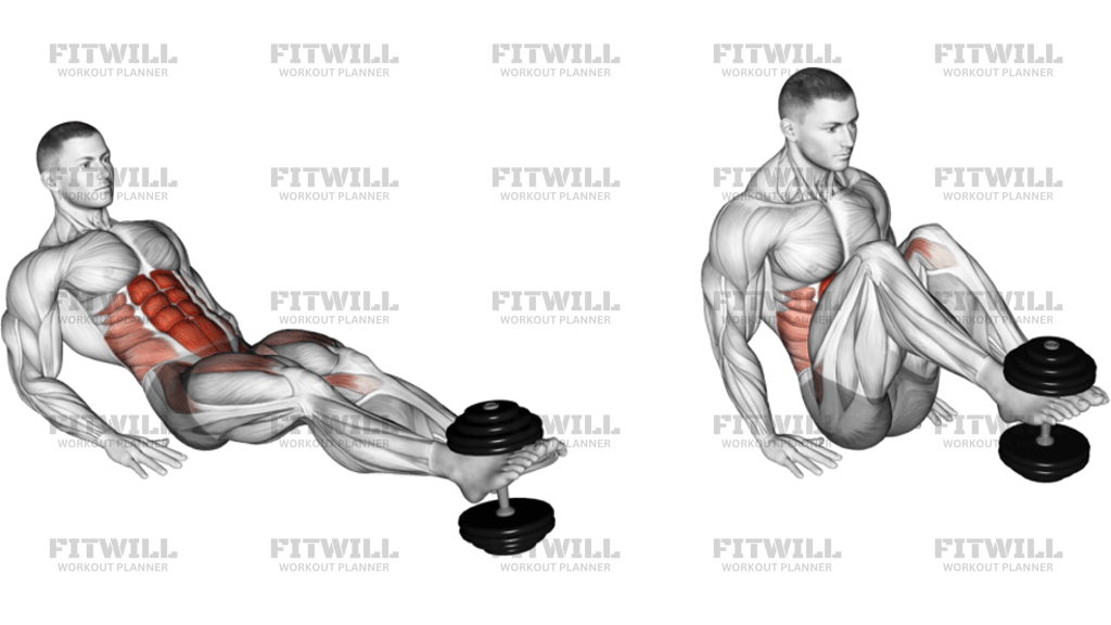 Weighted Seated Tuck Crunch On Floor