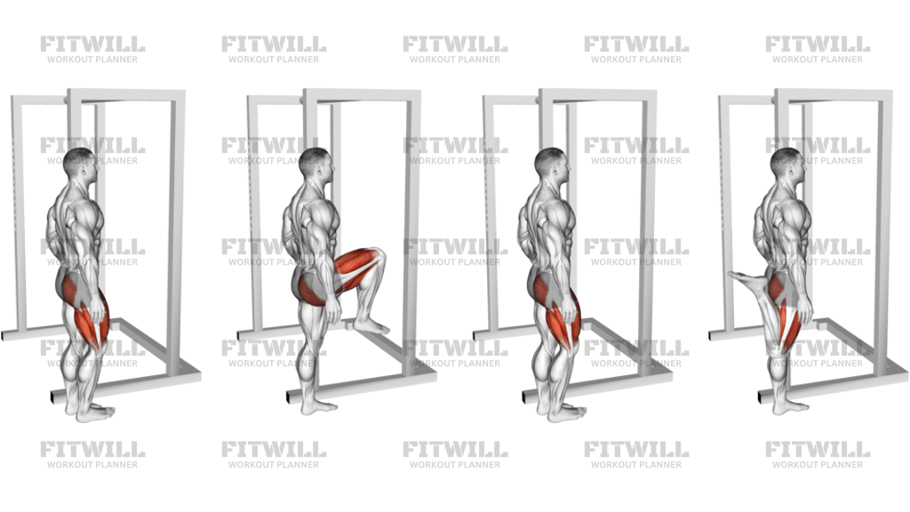 Standing Single Leg High Knee To Butt Kick With Support