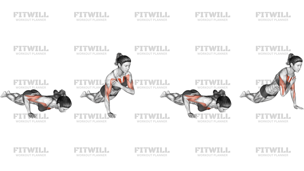 Kneeling Shoulder Tap Push-Up