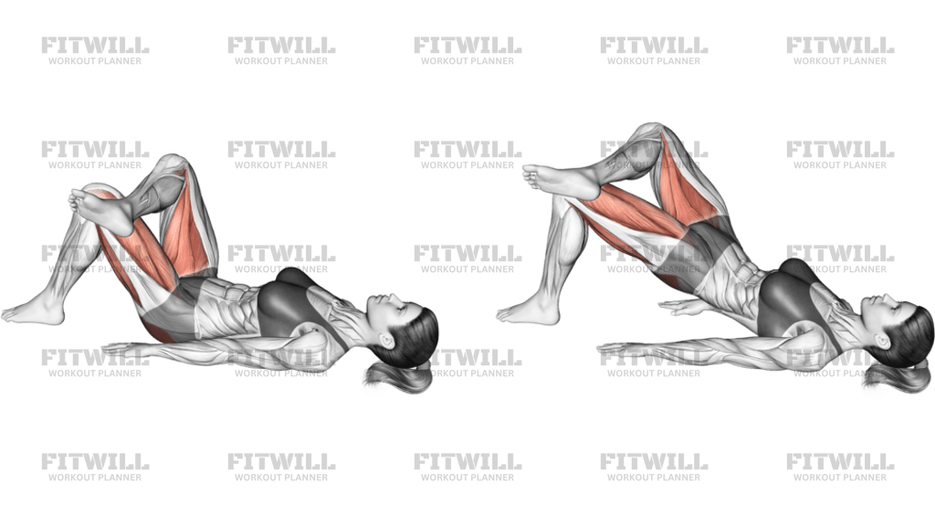 Leg Over Knee Glute Bridge