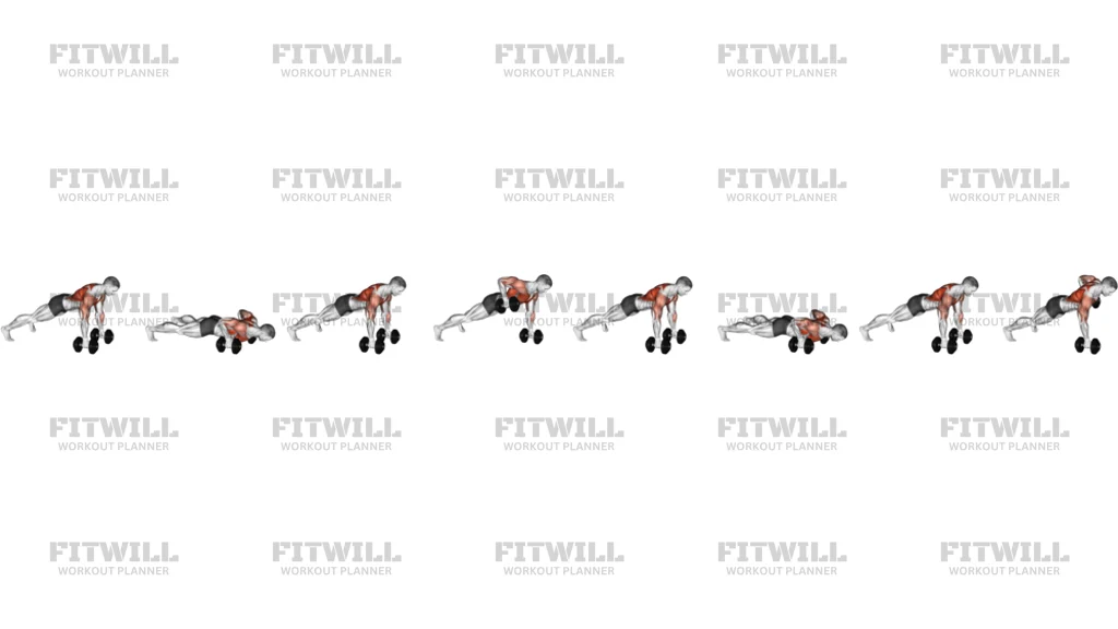 Dumbbell Deep Push-Up And Renegade Row