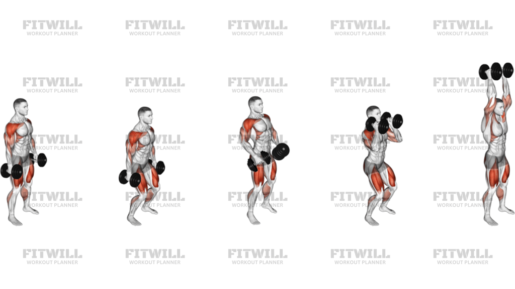 Dumbbell Hang Power Clean And Jerk