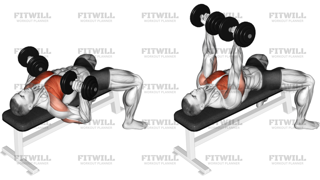 Dumbbell Rotational Grip Bench Press