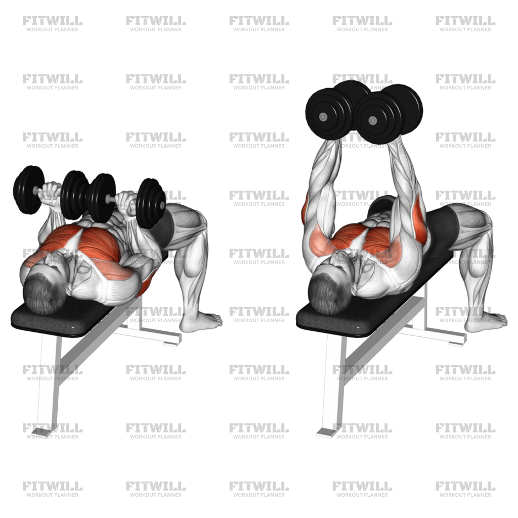 Dumbbell Reverse Grip Squeeze Bench Press: Exercise Guide, Techniques ...