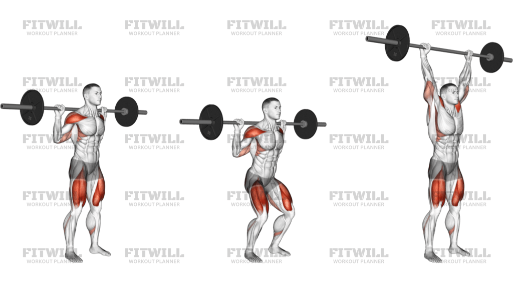 Barbell Behind The Back Push Press
