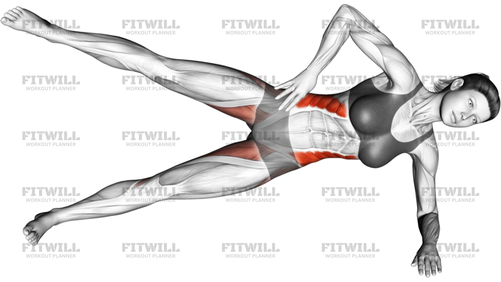 Side Plank With Raised Leg Version 2