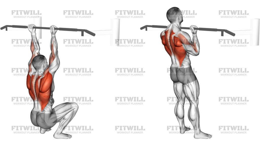 Assisted Chin-Up Squat Position