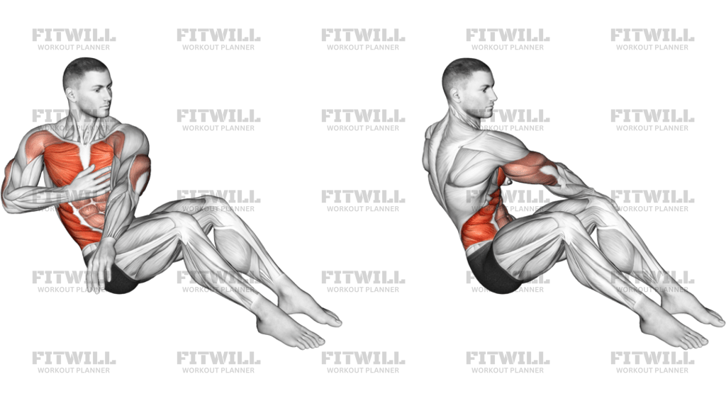 V Sit Cross Punch