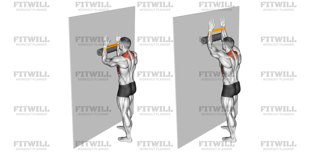 Resistance Band Serratus Wall Slide With Foam Roll: Exercise Guide ...