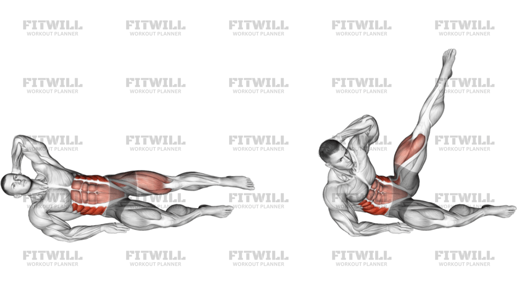 Leg Raise Oblique Crunch