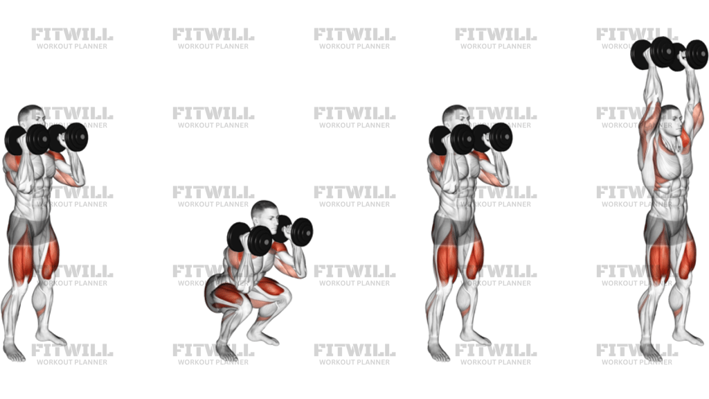 Dumbbell Squat To Overhead Press