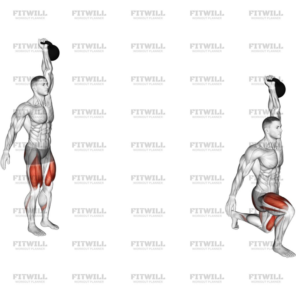 Kettlebell Single-Arm Overhead Lunge: Exercise Guide, Video, Techniques ...