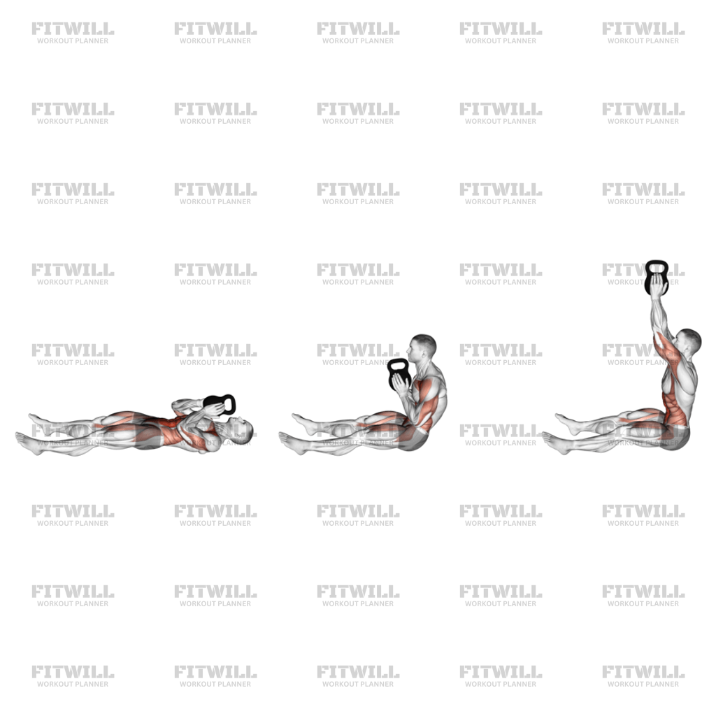 Kettlebell Sit up Press Exercise Guide Video Techniques Benefits How to Muscles Worked Tips Tricks Fitwill