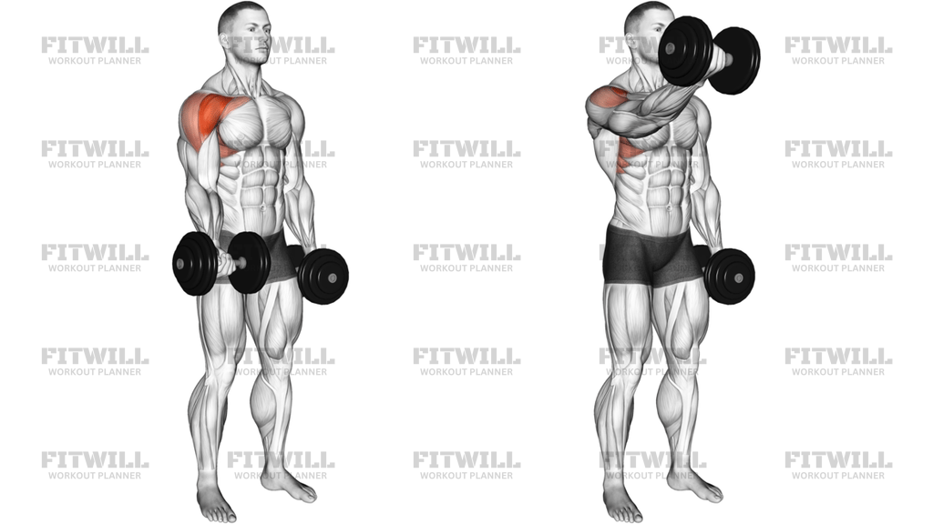 Dumbbell Single-Arm Underhand Front Raise