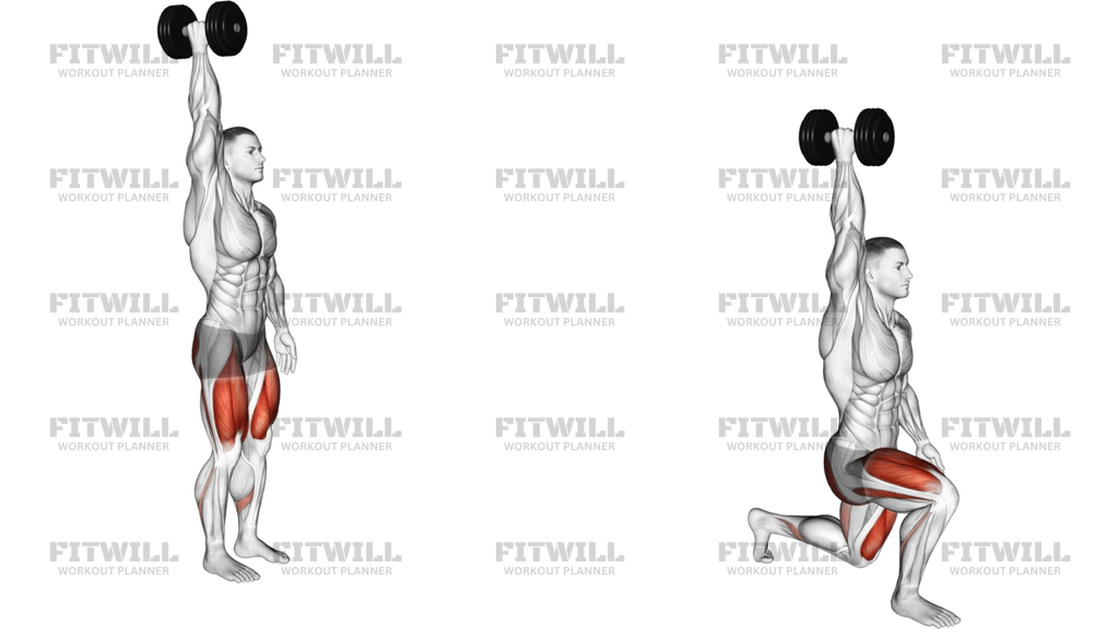 Dumbbell Single-Arm Overhead Lunge