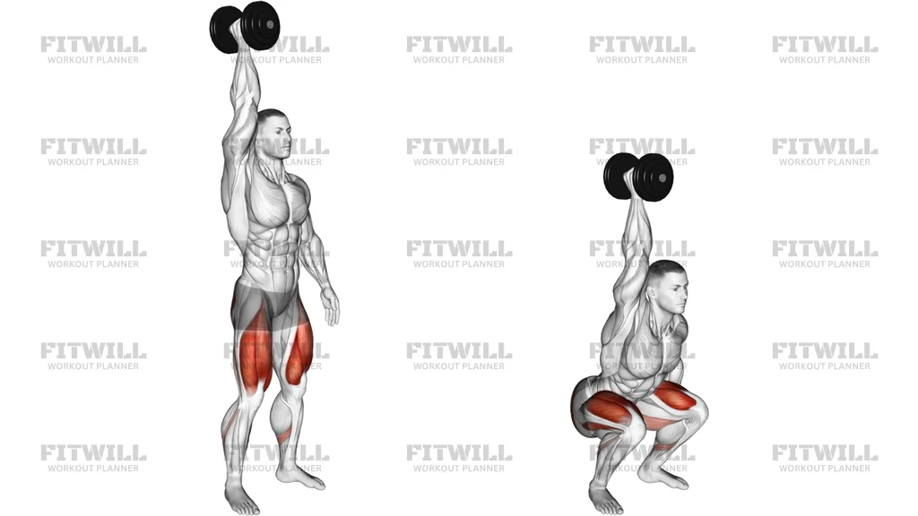 Single-Arm Overhead Dumbbell Squat