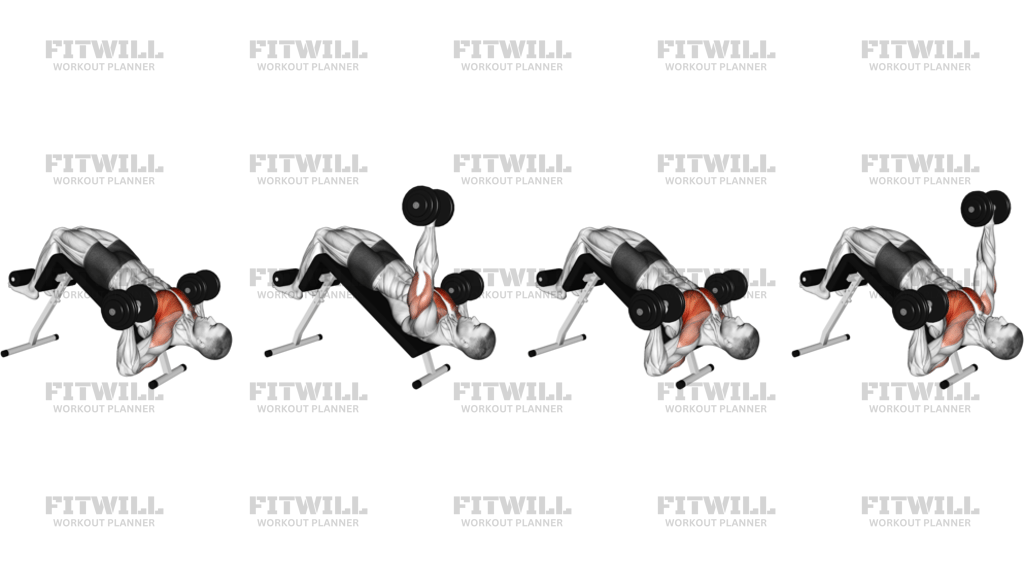 Dumbbell Single-Arm Alternate Decline Bench Press