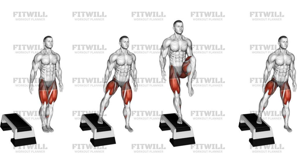 Lateral Step-Up With Knee Drive