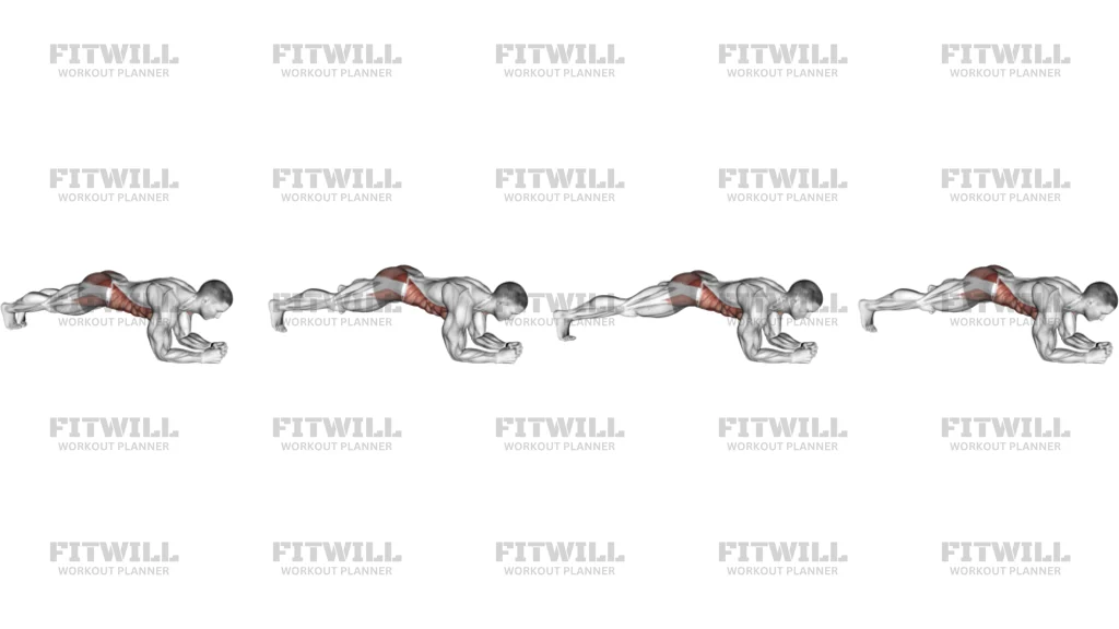 Plank Jack On Elbows