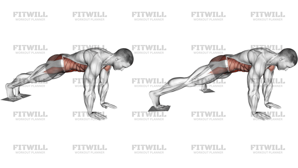Plank Jack Slide With Towel