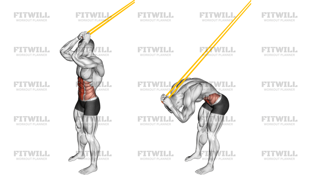 Resistance Band Standing Ab Crunch
