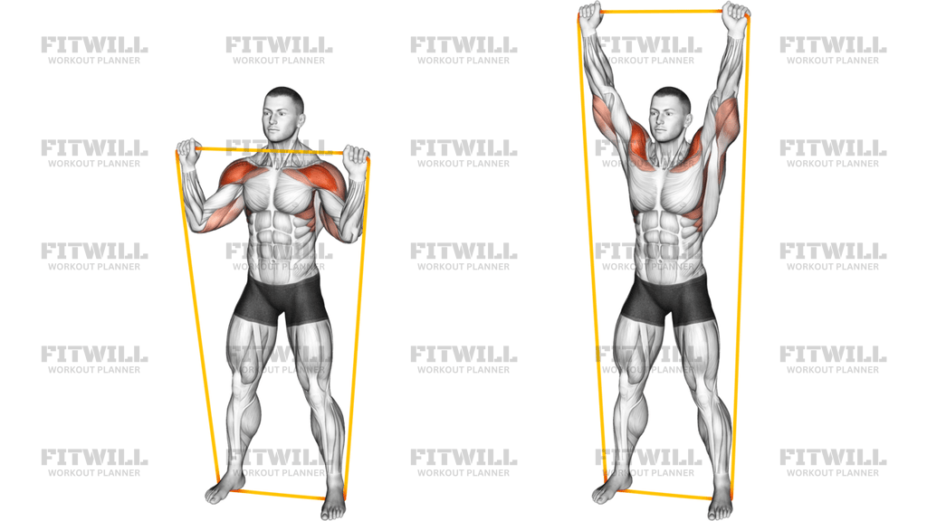 Resistance Band Overhead Shoulder Press