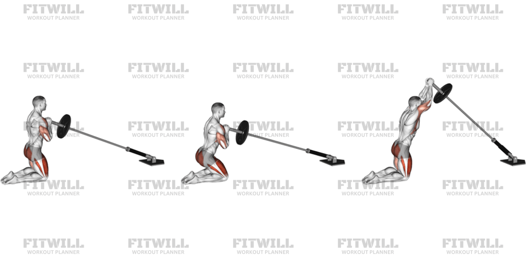 Landmine Kneeling Thruster Press: Exercise Guide, Video, Techniques ...
